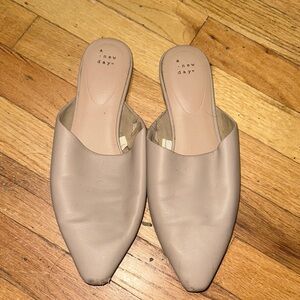 A New Day Tan Mules Minimalist Slip-On Shoes